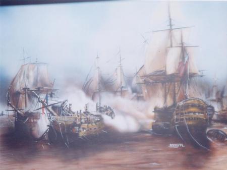 La bataille de trafalgar